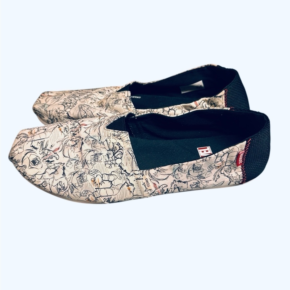 Toms Marvel Concept Print Alpargata Slip On Shoes Womens Size 12 Disney Avengers - Picture 2 of 6